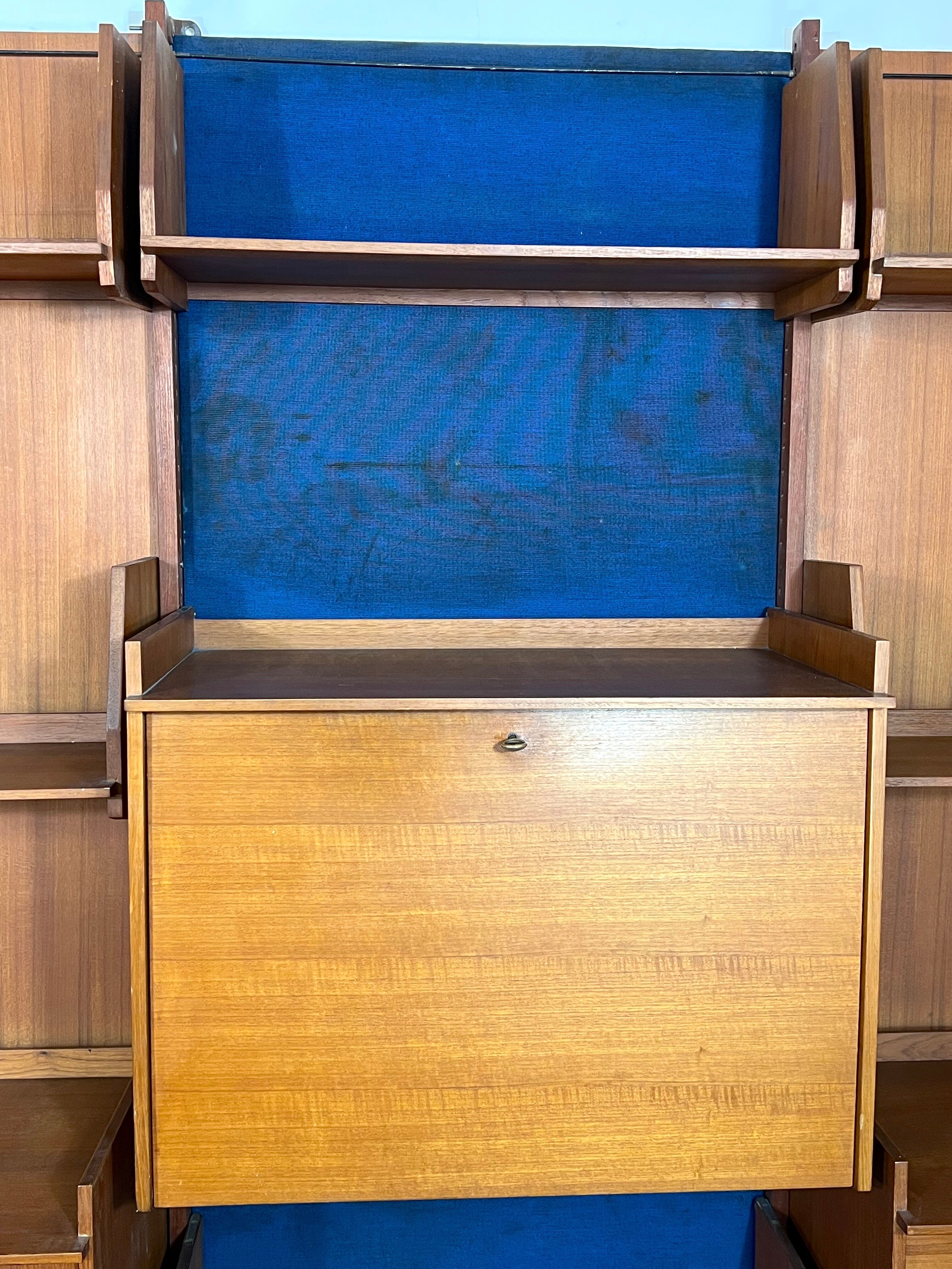 Mid-Century Modern modular wood bookcase from 50s