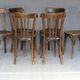 6 Fischel bistro chairs no. 409, circa 1935, wooden seat, not Thonet.