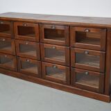 Vintage Dutch Pine Haberdashery Shop Cabinet, Mid-Century