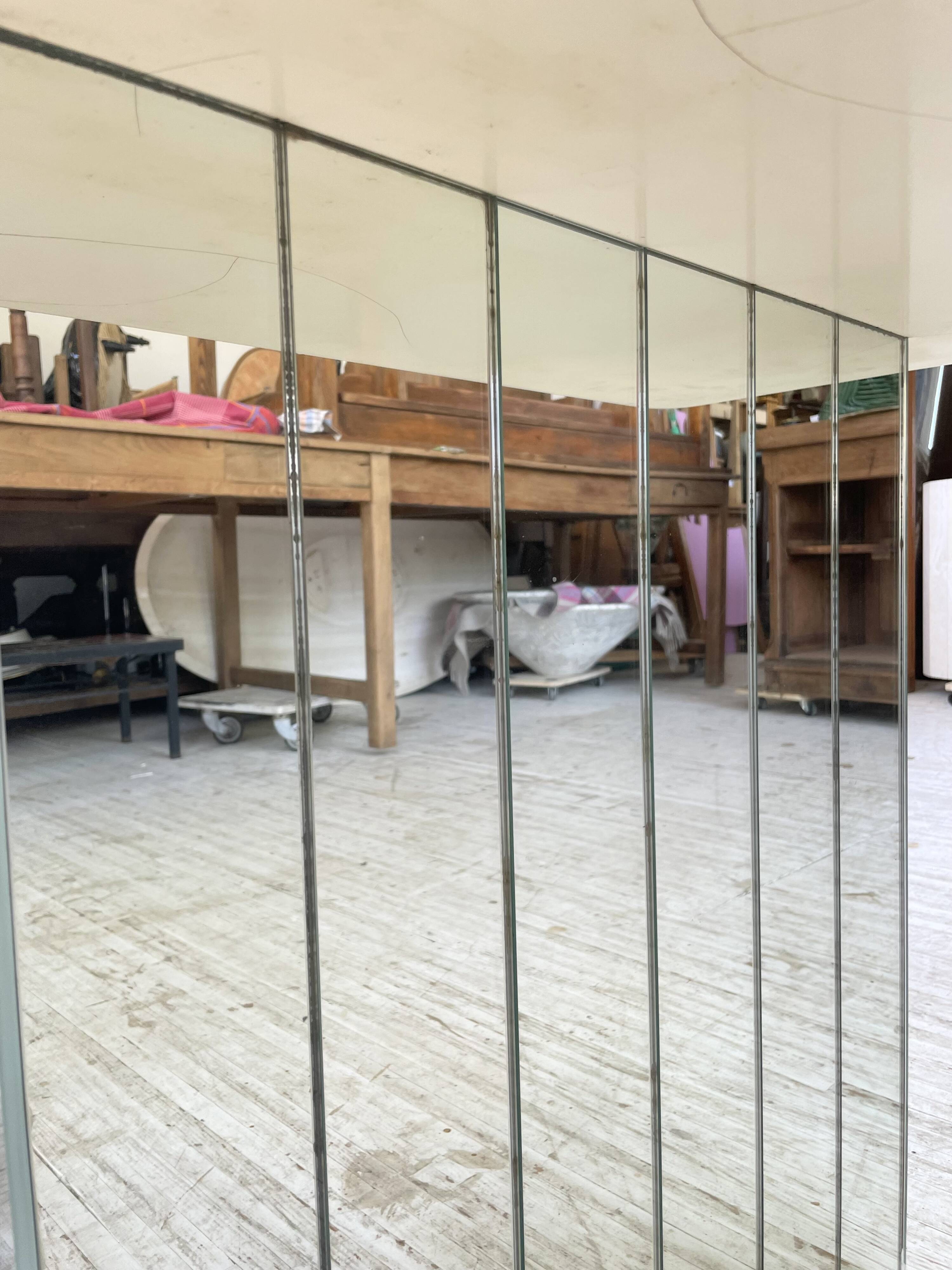 80s lacquered desk and mirror