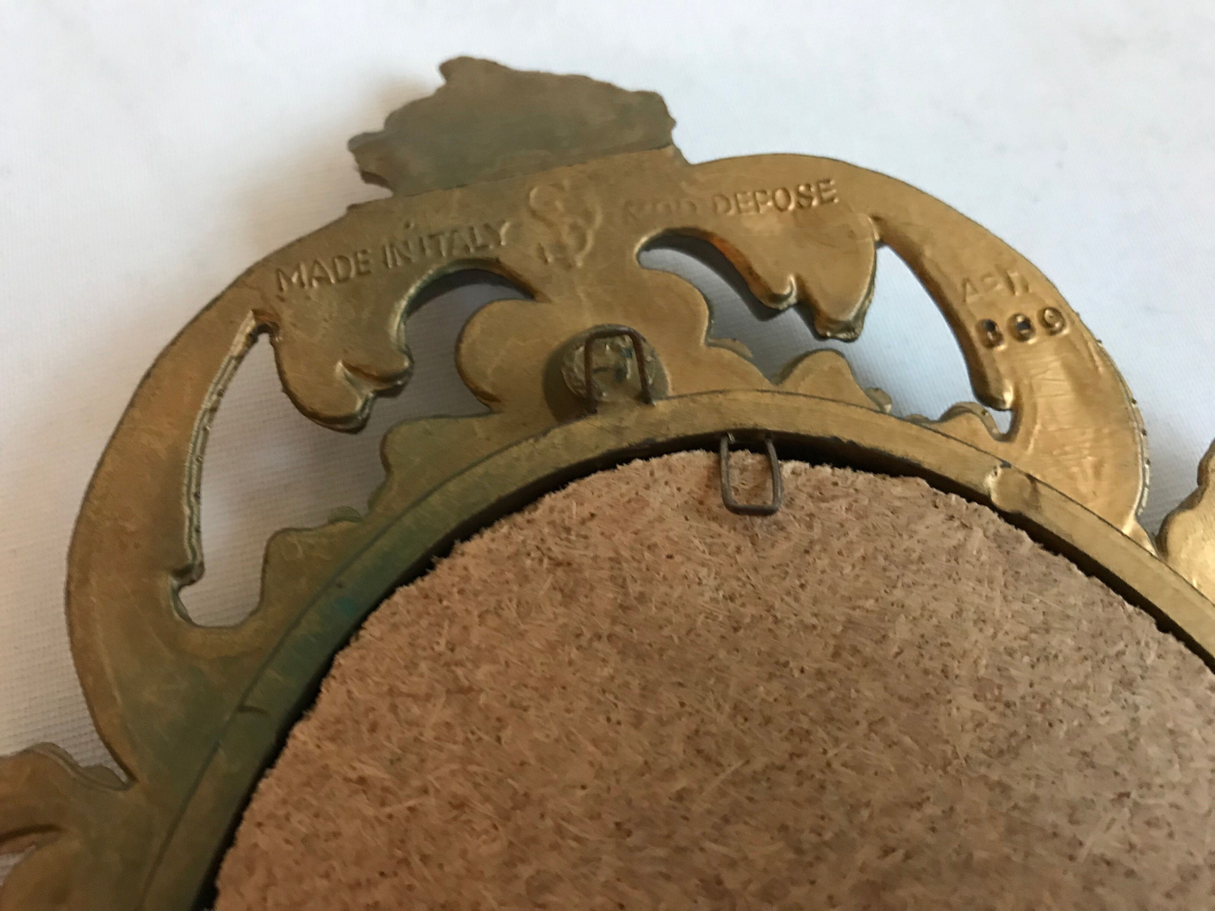 Miroir classique doré 16x24cm