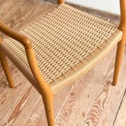 Fauteuil rare modèle 62 par Niels O. Møller en chêne, Danemark