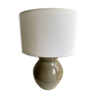 Lampe céramique, câble tissu neuf 2 M, abat-jour coton