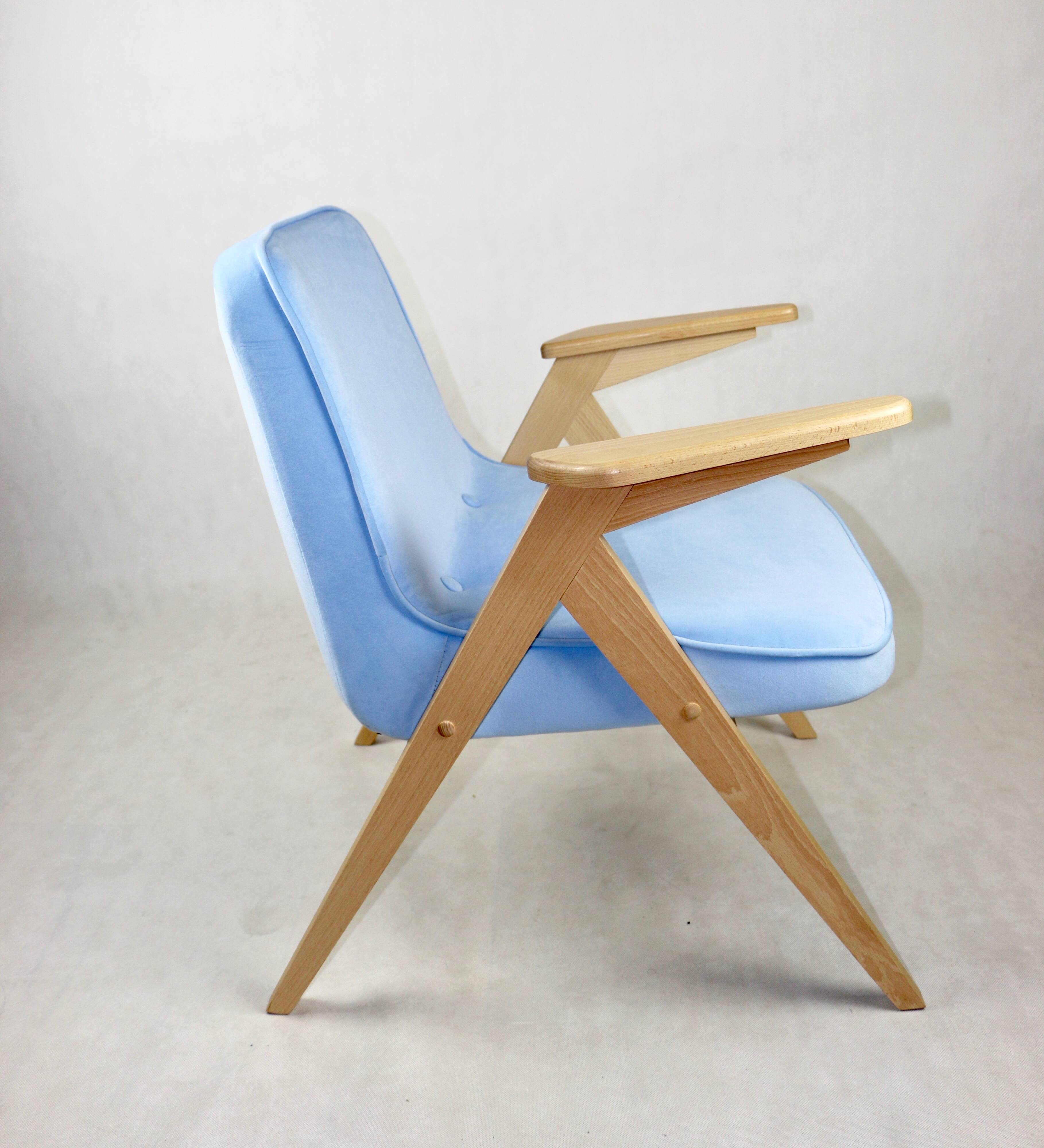Light blue bunny armchair by józef chierowski