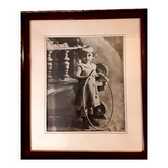 Young girl with a hoop