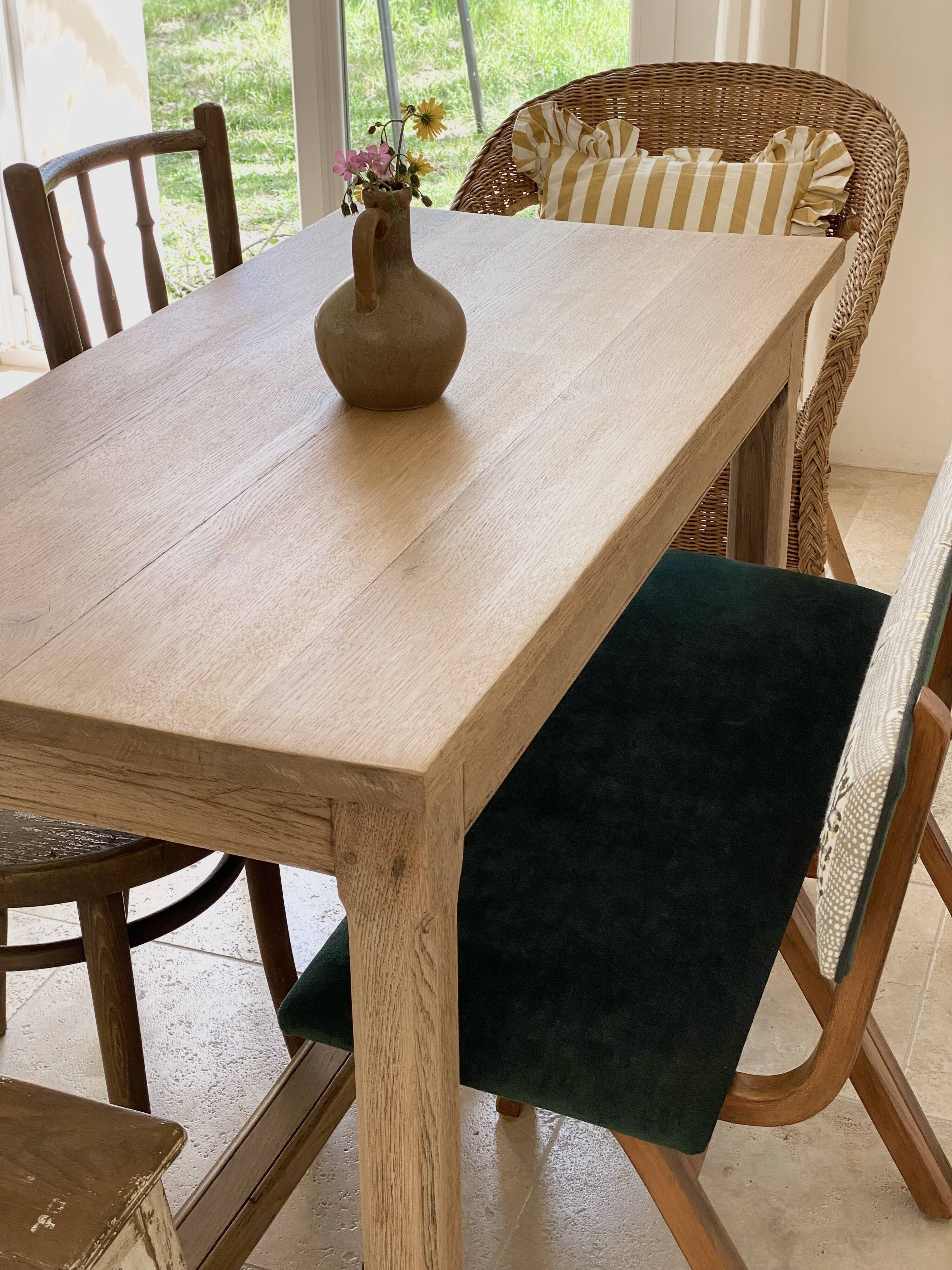 Solid oak farmhouse table – small size,