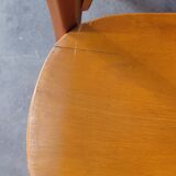 Series of 4 bistro chairs signed Baumann 1950 vintage
