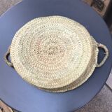 Braided wicker handle basket