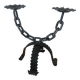 Brutalist wrought iron chandelier