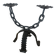 Brutalist wrought iron chandelier