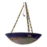 Art Deco pendant light by Jany – Glass paste – Marble decor