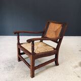 Arts & Crafts Handcrafted Low Lounge Armchairs, Belgium, 1920s, Set of 2