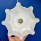 Suspension abat-jour vintage en opaline bleue