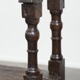 Antique English early 19th century hall bench made of oak