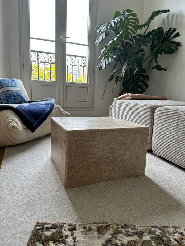 Table basse en travertin