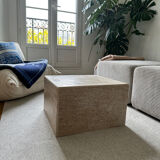 Travertine coffee table