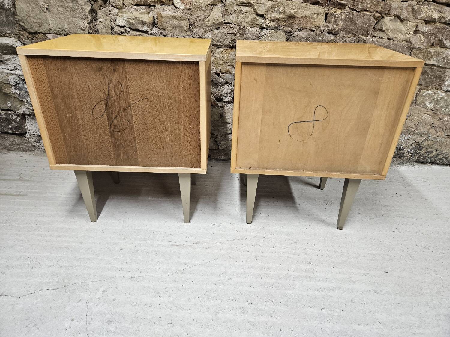 Pair of vintage 1960's bedside tables