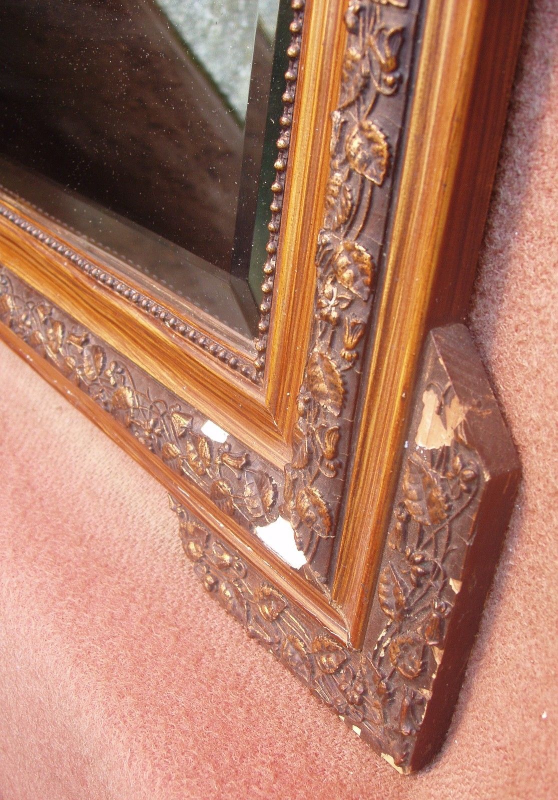 Old bevelled mirror, Napoleon III era and style