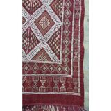 Brown and white Moroccan Berber carpet