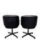 Paire de Fauteuils "Executive" Pollock pour Knoll - Cuir Noir