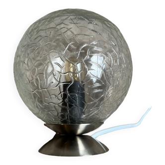 Glass globe table lamp