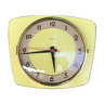 Vintage clock star Formica yellow wall pendulum