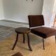 Tabouret ou table d’appoint tripode bois vintage