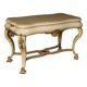 Table hollandaise laquée et dorée avec plateau en marbre