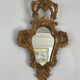 Miroir en bois doré style baroque Louis XIV, 39x67 cm