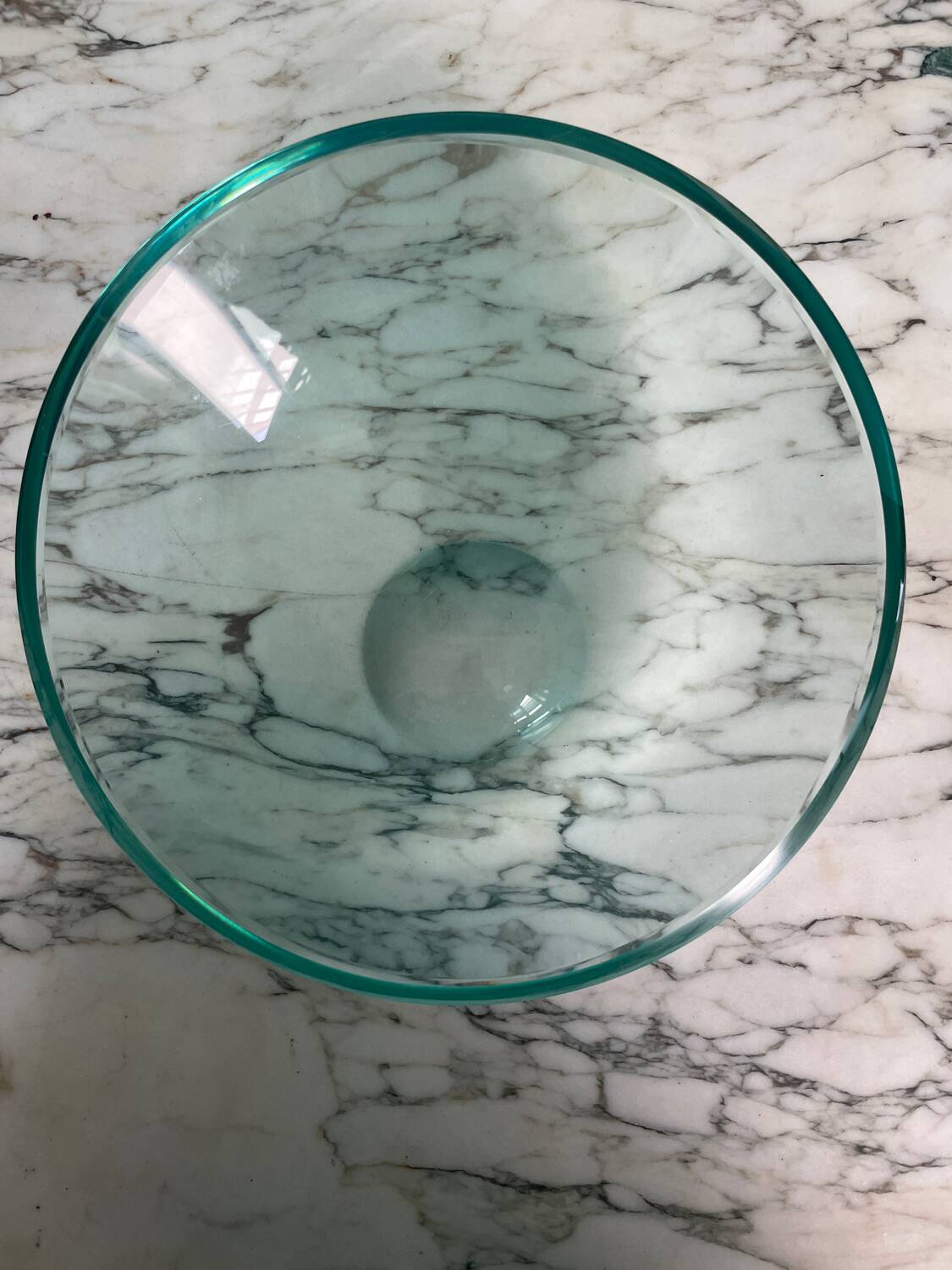 Asymmetrical glass catchall by Max Ingrand for Fontana Arte vintage 1