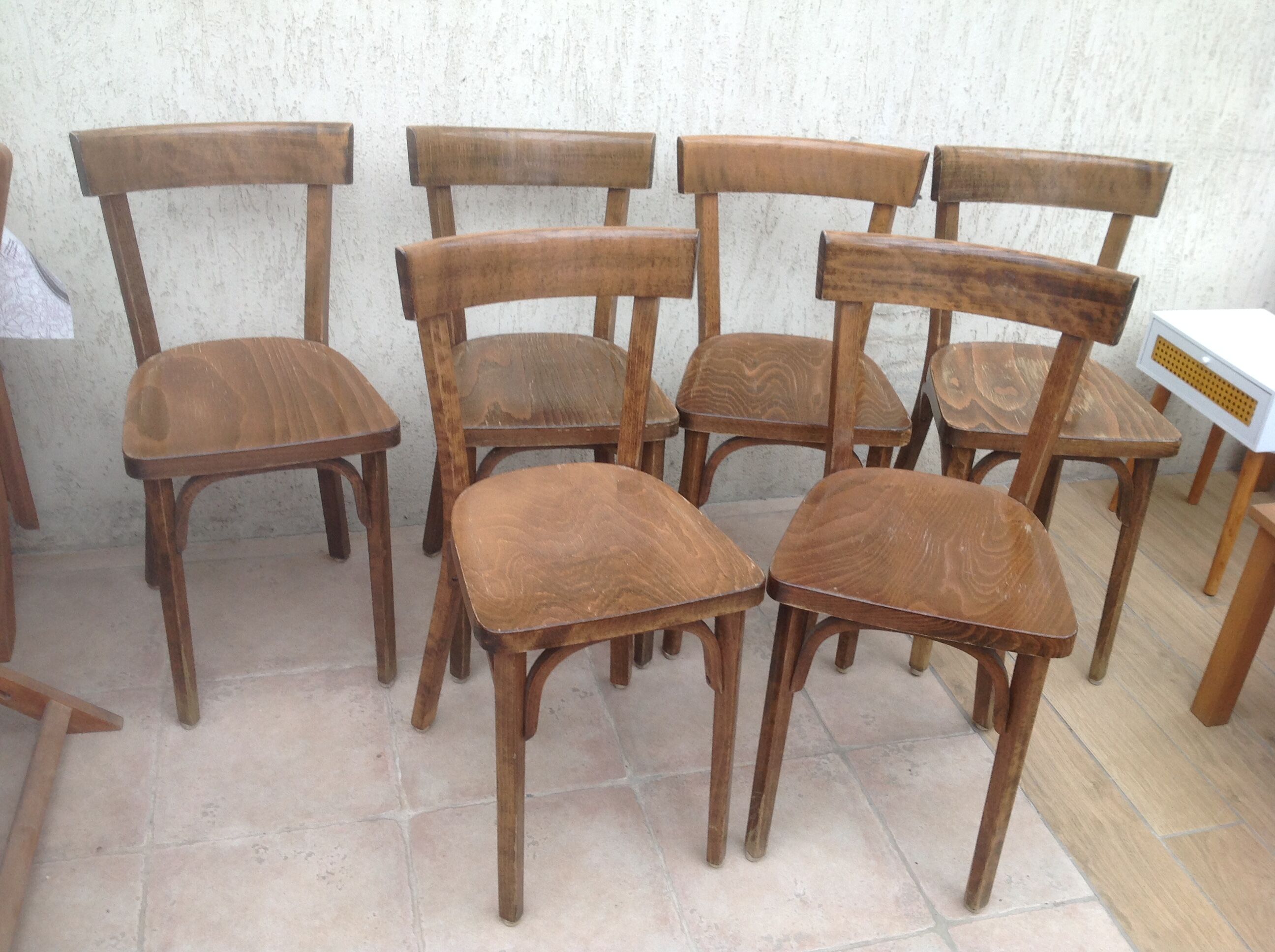 6 vintage Baumann bistro chairs