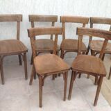 6 vintage Baumann bistro chairs