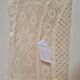 vintage rectangular beige crochet tablecloth