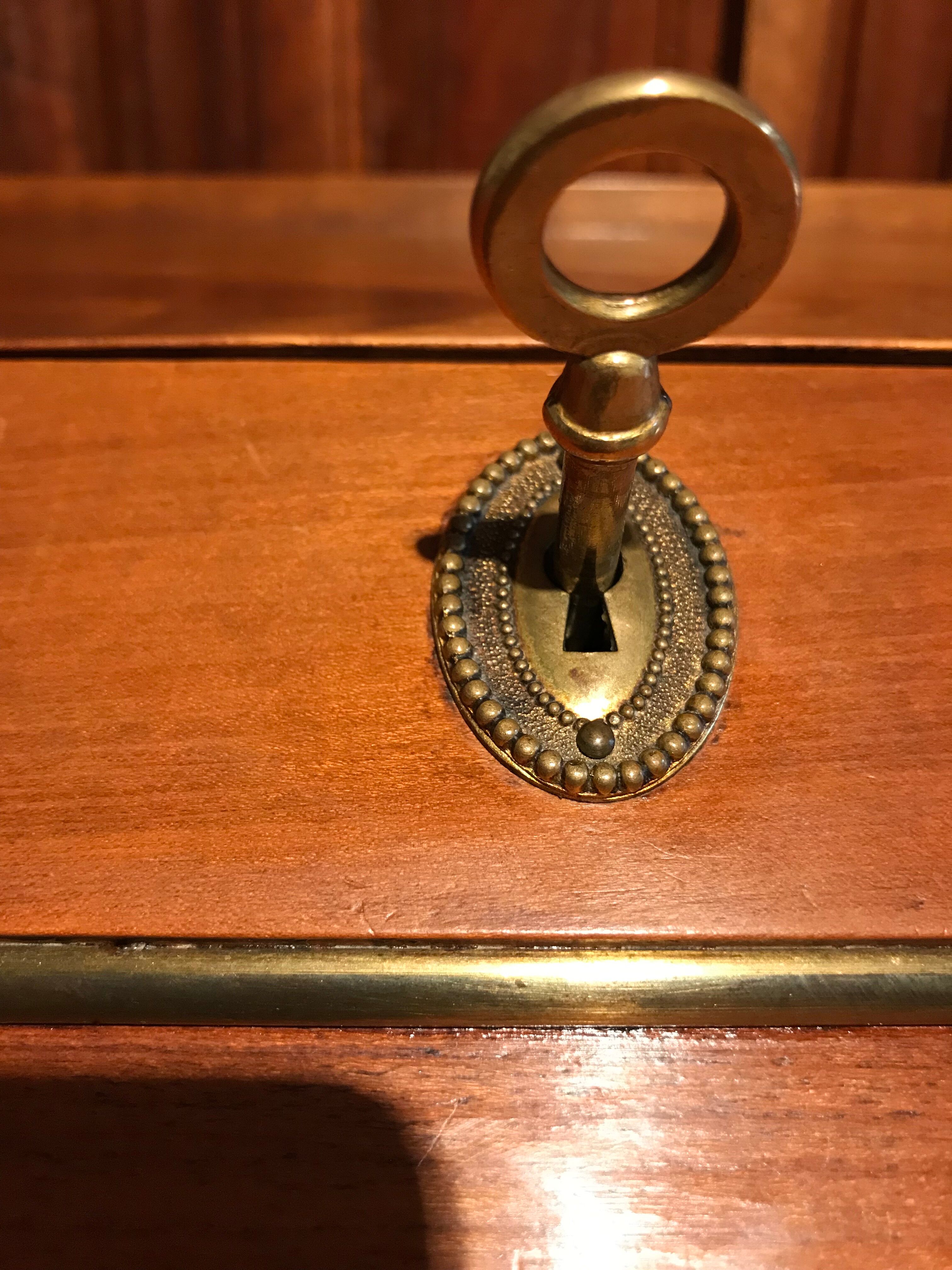 Small secretary English donkey back office Madame 3 drawers