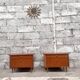 Pair of bedside tables, end of vintage sofa, old 1950