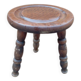 Antique brutalist tripod shepherd's stool 1960/70