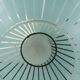 Diabolo-shaped glass chandelier