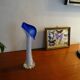 Murano glass vase twisted flower neck