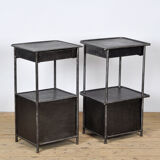 Set iron nightstand, 1920's