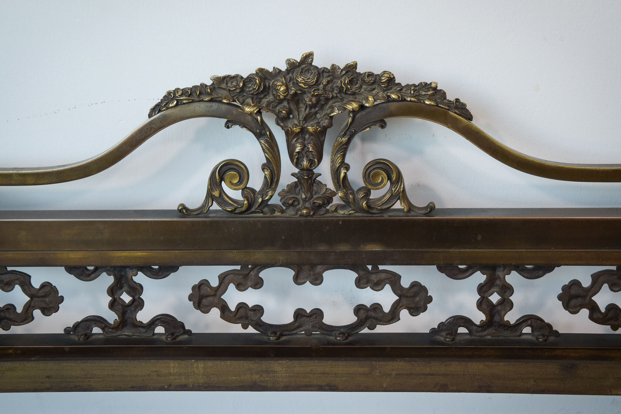 Exceptional decorative brass bed frame