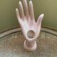 Vase / Iridescent ceramic jewellery holder, pearlescent pink, vintage