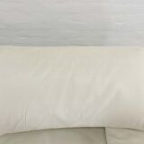 Maralunga 2-seater sofa in white leather by Vico Magistretti for Cassina