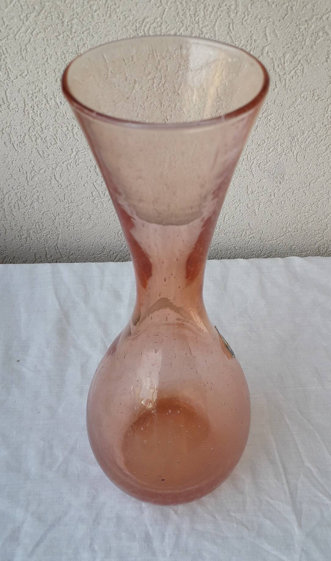 Bubble glass vase