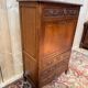 Secretary with drop-leaf in Louis XV style – Solid cherry wood – Chiselled bronze