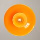 Mid-Century Italian Orange Glass & Brass Pendant Lamp