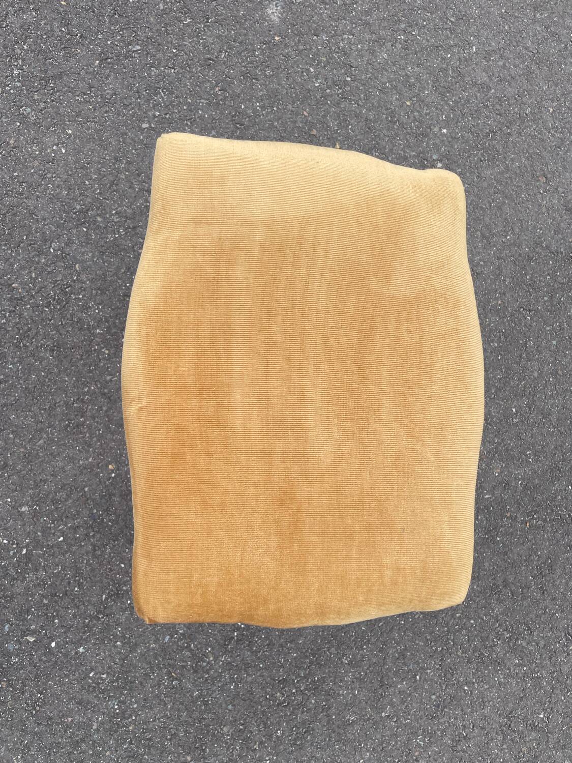 Louis XV style wooden and velvet footrest