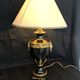 Large baluster lamp - Golden Lions and white and gilded ledleches - Hotel Paris