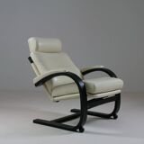 Swedish leather recliner chair Nelo by åke Fribyter