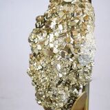 Mid-century table lamp in pyrite stone - original shade