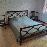Directoire-style mahogany double bed